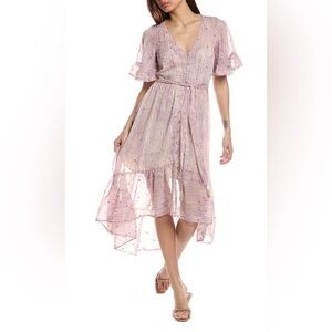 Lovestitch Womens  High-Low Midi Dress, Purple NWT